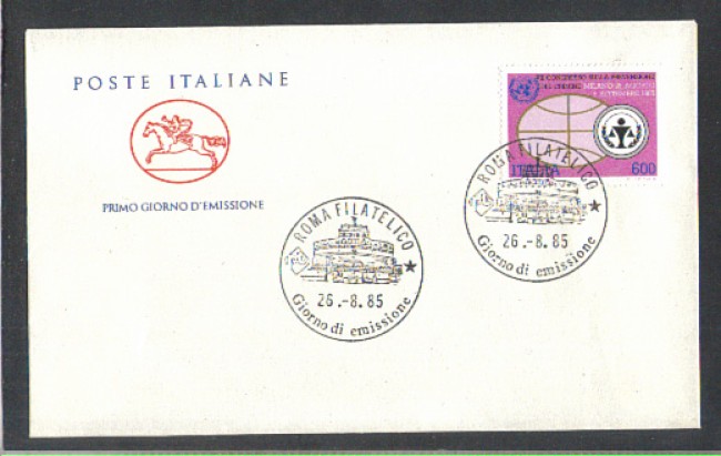 1985 - LOTTO/6838ZC - REPUBBLICA - PREVENZIONE CRIMINE - FDC
