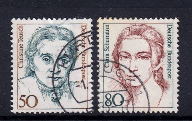 1986 - GERMANIA FEDERALE - DONNE CELEBRI 2v. - USATI - LOTTO31340U