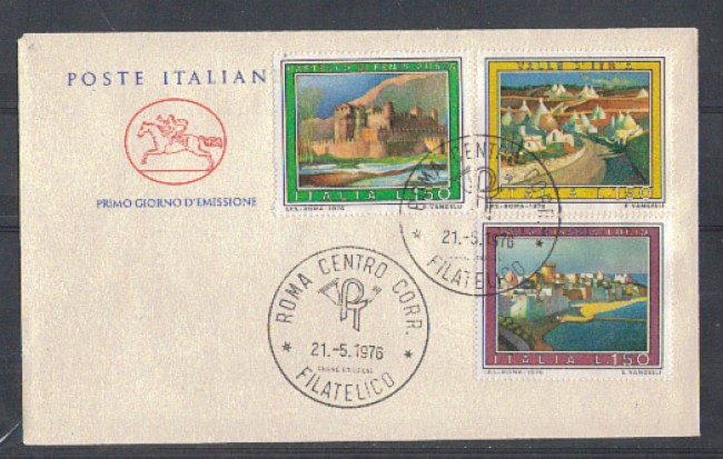 1976 - LOTTO/6643ZC - REPUBBLICA - TURISTICA 3° SERIE - FDC