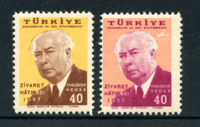 1957 - LOTTO/23181 - VISITA PRESIDENTE HEUSS 2v. - NUOVI