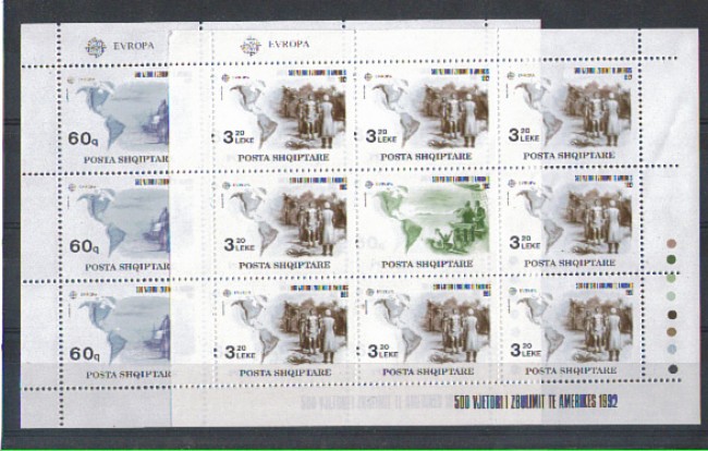 1992 - LBF/1865A - ALBANIA - EUROPA BF. SCOPERTA AMERICA