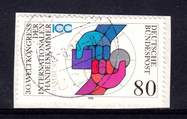 1990 - GERMANIA FEDERALE - 80p. CAMERE DI COMMERCIO - USATO - LOTTO/31283U
