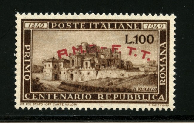 1949 - LOTTO/13217 -  TRIESTE A - 100 LIRE REPUBBLICA ROMANA - NUOVO
