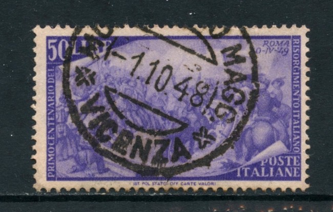 1948 - ITALIA REPUBBLICA - 50 LIRE CENTENARIO RISORGIMENTO - USATO - LOTTO/25240