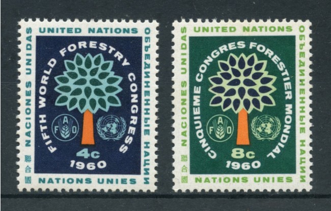 1960 - LOTTO/21337 - ONU U.S.A - CONGRESSO FORESTALE  2v. - NUOVI