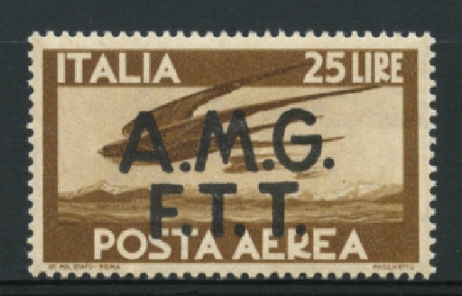 1947 - LOTTO/11692 - TRIESTE A - 25 LIRE POSTA AEREA - LING.