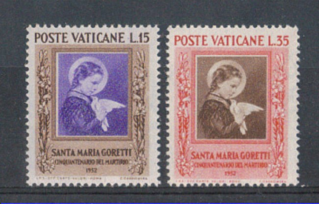 1953 - LOTTO/5834N - VATICANO - S.MARIA GORETTI 2v. NUOVI
