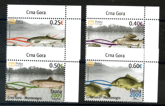 2009 - MONTENEGRO REPUBBLICA - PESCI  4v. - NUOVI - LOTTO/34871