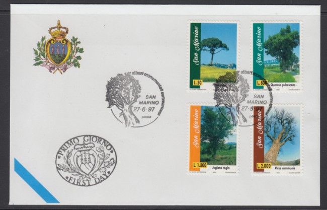 1997 - LOTTO/13305 - SAN MARINO - ALBERI MONUMENTALI - BUSTA FDC