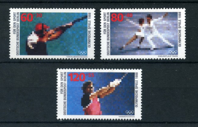 1988 - LOTTO/20311 - BERLINO - AIUTO ALLO SPORT 3v. NUOVI