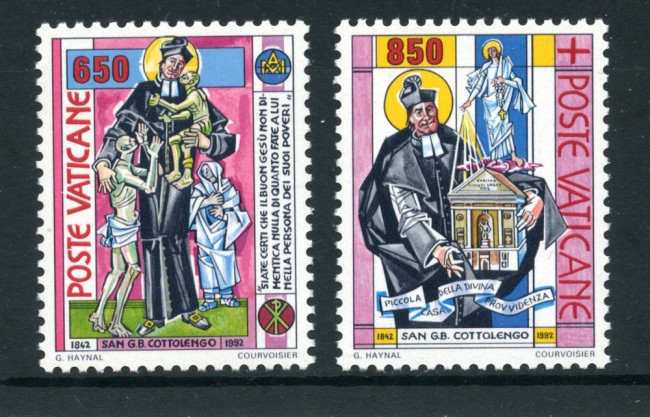 1992 - LOTTO/22187 - VATICANO - BENEDETTO COTTOLENGO 2v. - NUOVI