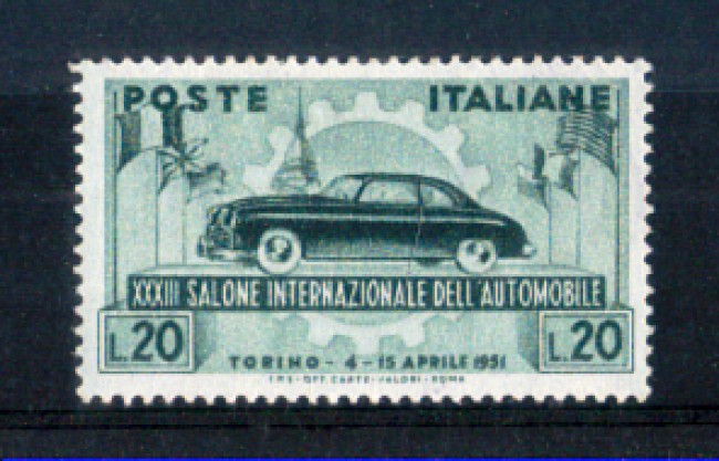 1951 - LOTTO/6135L - REPUBBLICA  - XXXIII° SALONE AUTO  LING.