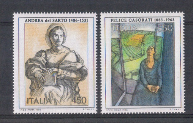 1986 - LOTTO/6864 - REPUBBLICA - ARTE ITALIANA 2v. - NUOVI
