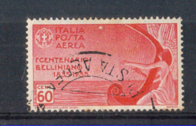 1935 - LOTTO/REGA92U - REGNO - AEREA - 60c. BELLINI - USATO