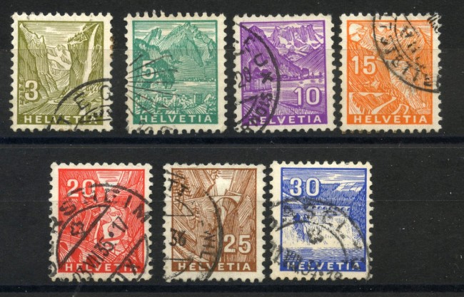 1934 - LOTTO/39352 - SVIZZERA - VEDUTE 7v. - USATI