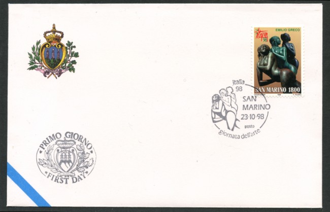 1998 - LOTTO/13266 - SANM MARINO - GIORNATA DELL'ARTE - BUSTA FDC