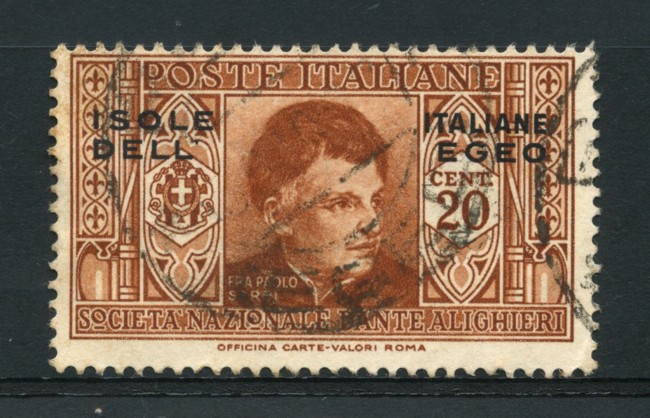 1932 - LOTTO/14069A - EGEO - 20c. PRO DANTE ALIGHIERI - USATO