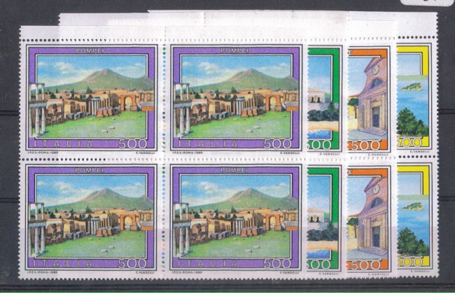 1989 - LOTTO/6922Q - REPUBBLICA - TURISTICA 4v. - QUARTINE NUOVI