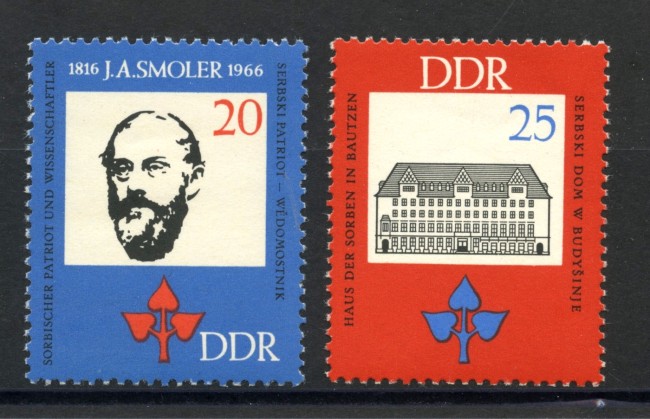 1966 - GERMANIA DDR - ARNOST SMOLER 2v. - NUOVI - LOTTO/36207