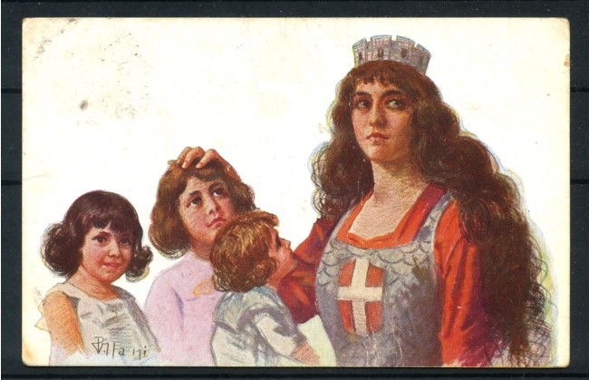 1916 - REGNO - LOTTO/48227 - CARTOLINA A COLORI DA BARLETTA PER ZONA DI GUERRA