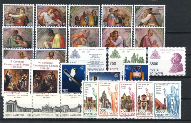 1991 - VATICANO - LOTTO/42998 - ANNATA COMPLETA 28 v. - NUOVI