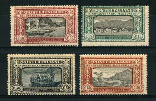 1923 - LOTTO/12755 - REGNO - 10/15/30/50c. MANZONI - LING.