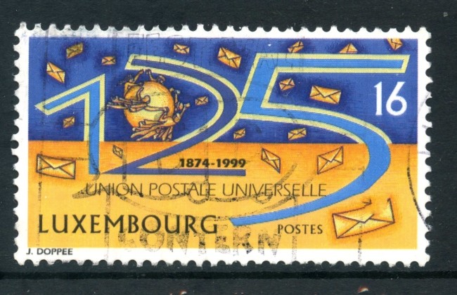 1999 - LUSSEMBURGO - 125° U.P.U.- USATO - LOTTO/29909