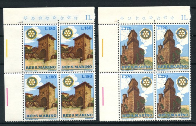 1970 - LOTTO/7925Q - SAN MARINO - ROTARY 2v. QUARTINE NUOVO