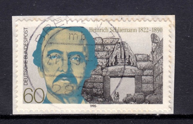 1990 - GERMANIA FEDERALE - 60p. H. SCHLIEMANN - USATO - LOTTO/31298U