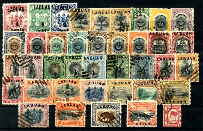 1879/1902 - LABUAN - LOTTO/43611 - COLLEZIONE DI 39 FRANCOBOLLI DIFFERENTI