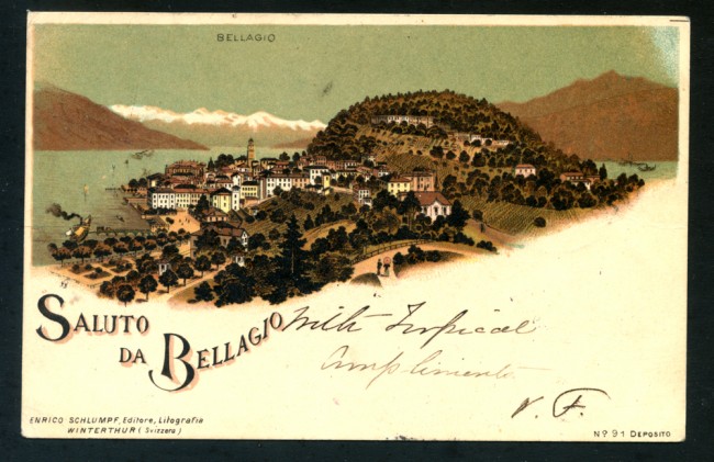BELLAGIO (CO) 1898 - LOTTO/20804GA -  SALUTO DA BELLAGIO - VIAGGIATA
