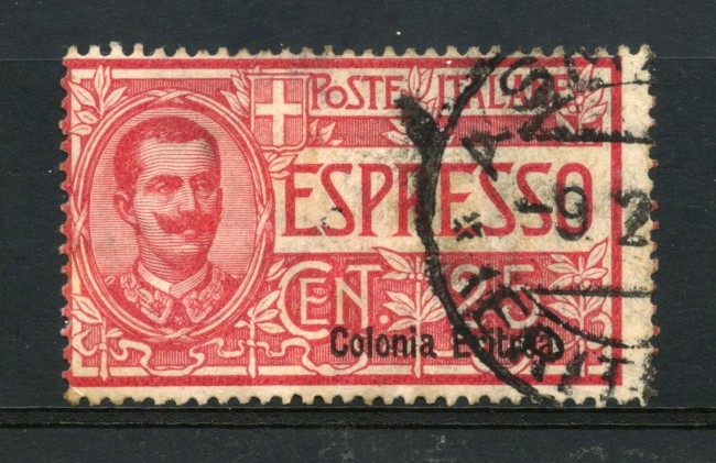 1907/21 - ERITREA - LOTTO/24934 - 25c. ESPRESSO - USATO