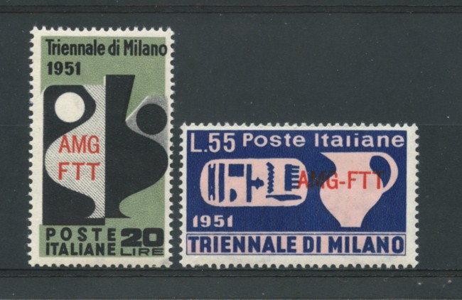 1951 - LOTTO/17973 - TRIESTE A - TRIENNALE DI MILANO 2v. - NUOVI