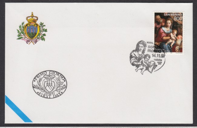 1997 - LOTTO/13657 - SAN MARINO - NATALE - BUSTA FDC
