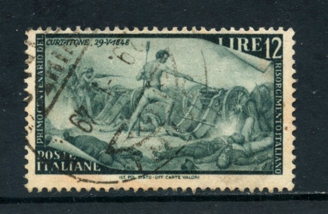 1948 - ITALIA - 12 LIRE CENTENARIO RISORGIMENTO - USATO - LOTTO/25236