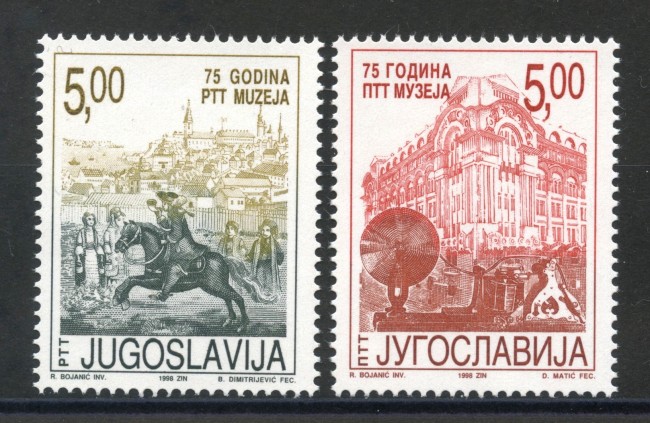 1998 - JUGOSLAVIA - MUSEO DELLE POSTE  2v. - NUOVI - LOTTO/35502