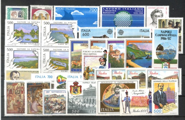 1987 - REPUBBLICA - LOTTO/42575 - ANNATA COMPLETA 32 FRANCOBOLLI NUOVI