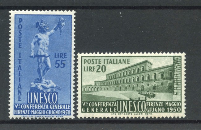 1950 - REPUBBLICA - CONFERENZA U.N.E.S.C.O 2v. - T/LINGUELLA - LOTTO/32563