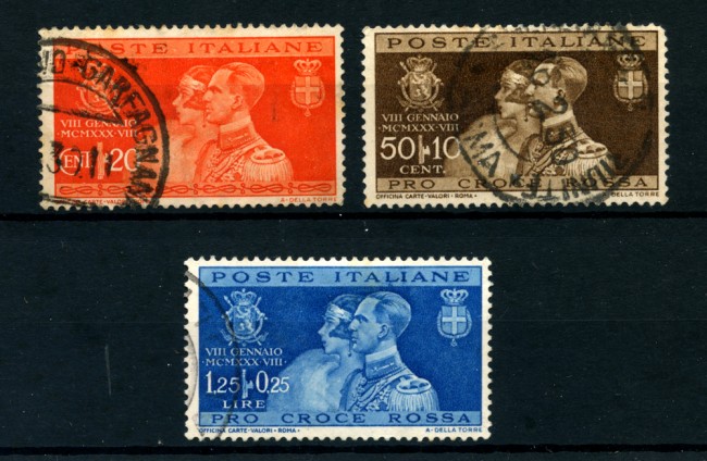 1930 - LOTTO/22074 - REGNO - NOZZE REALI 3v. - USATI