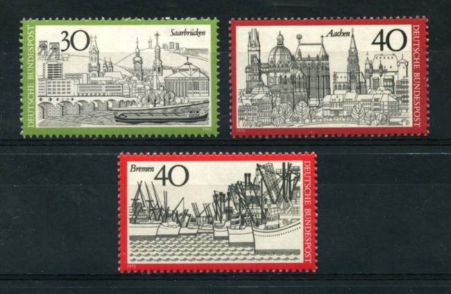 1973 - LOTTO/18936 - GERMANIA FEDERALE - VEDUTE DI CITTA' 3v. - NUOVI