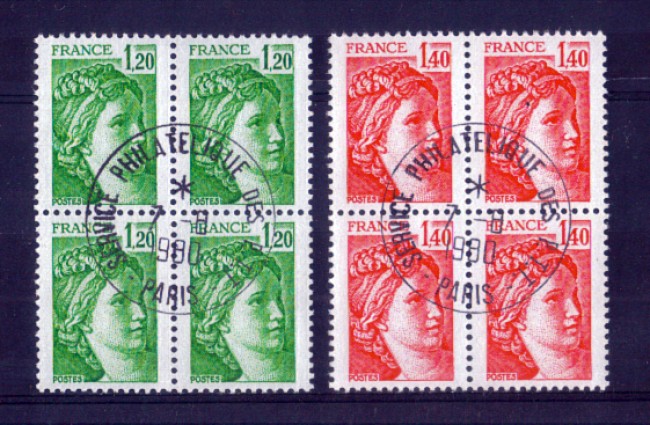 1980 - LOTTO/FRA2102CPQU - FRANCIA - SABINE 2v. - QUARTINE USATE