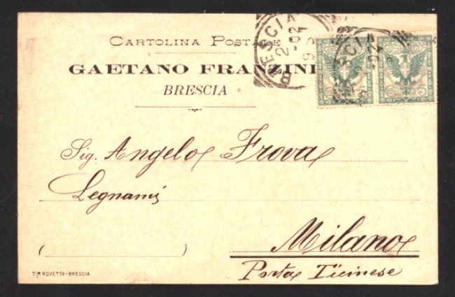 BRESCIA - 1902 - LBF/1362 - GAETANO FRANZINI BRESCIA