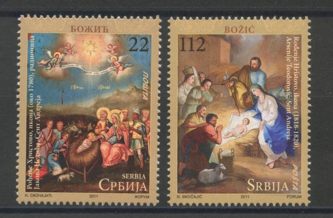 2011 - SERBIA REPUBBLICA - NATALE  2v. - NUOVI - LOTTO/35194