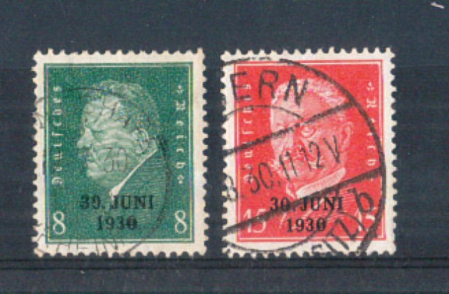 1930 - LOTTO/GER426BCPU - GERMANIA REICH - RIANNESSIONE RENANIA - USATI