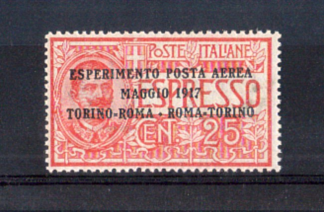 1917 - LOTTO/REGA1N2 - REGNO - POSTA AEREA TORINO/ROMA - NUOVO