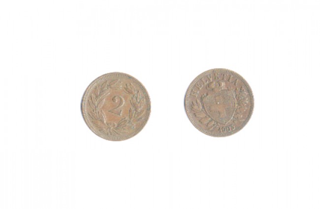 1903 - LOTTO/MSVI1903R2 - SVIZZERA - 2 RAPPEN CROCE STRETTA