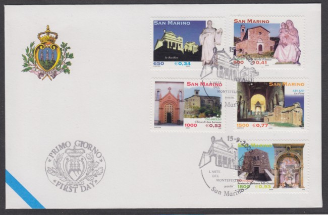 2000 - LOTTO/13306 - SAN MARINO - ARCHITETTURA DEL MONTEFELTRO - FDC