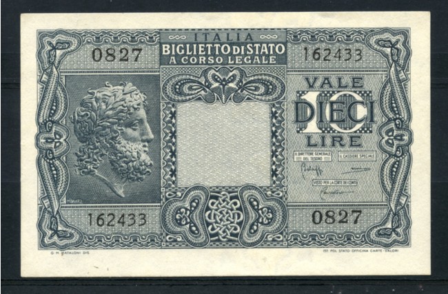 1944 - LOTTO/16192 - LUOGOTENENZA - 10 LIRE TESTA DI GIOVE - FDS