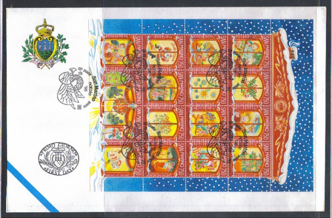 1996 - LOTTO/8173Z - SAN MARINO - NATALE FOGLIETTO - FDC