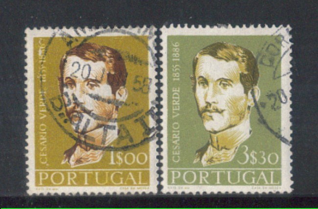 1957 - LOTTO/9762U - PORTOGALLO - CESARIO VERDE 2v. USATI